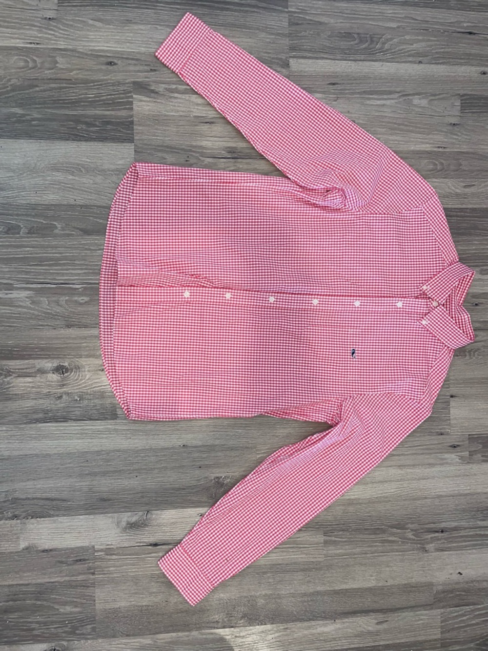 Vineyard Vines Pink and White Gingham Button-Down Shirt